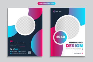 Creative Corporate Business Brochure Book Cover Design Template in A4. Can be adapted to Brochures, Annual Reports, magazines, posters, Business presentations, portfolios, flyers - obrazy, fototapety, plakaty
