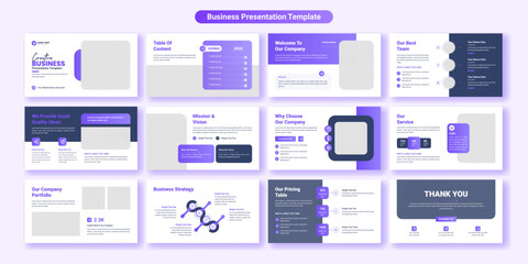 Creative business PowerPoint presentation slides template design. Use for modern keynote presentation background, brochure design, website slider, landing page, annual report, company profile