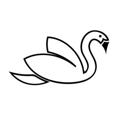 swan vector icon