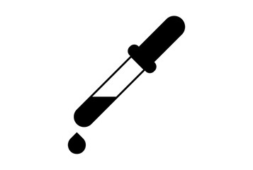 Pipette flat outline icon science symbol art sign artwork