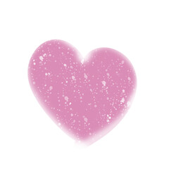 pink heart isolated on white