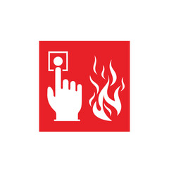 Obraz premium illustration of fire alarm, fire alarm symbol, vector art.
