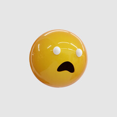 Yellow emoji  love emoticons faces with facial expressions 3D stylized Emoji icons
