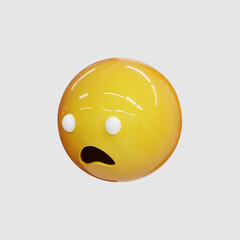Yellow emoji  love emoticons faces with facial expressions 3D stylized Emoji icons

