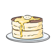 手描きのパンケーキ