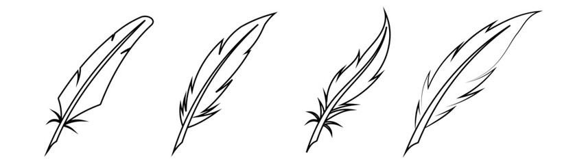 quill feather pen ink drawing caligraphy icon © izzul fikry (ijjul)