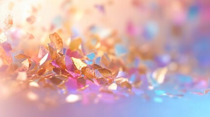 bright background with pink and gold sparkles 