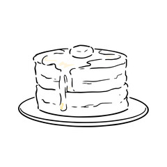 線画のパンケーキ