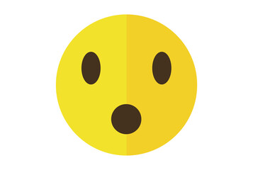 Open-eyed colored Emote icon Emoji symbol yellow Emoticon sign art