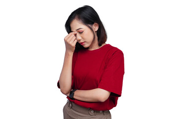 Dizzy Asian Woman Expression
