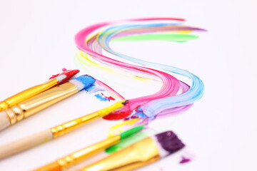 Representation of the economy in banknotes of different denominations in euros with a white background