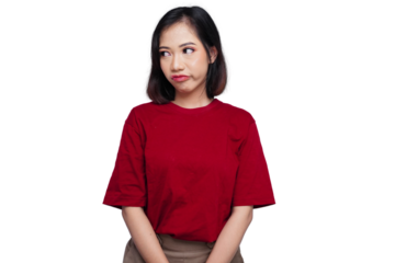 Asian Woman Expression Duck Face
