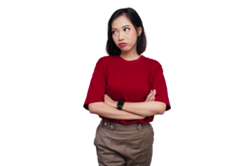 Asian Woman Expression Sad
