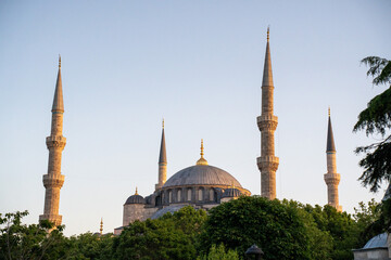 Fototapeta na wymiar blue mosque city