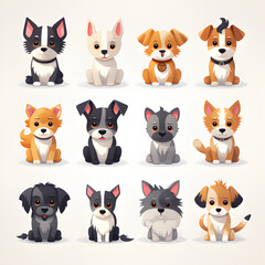 set of dogs, PET ICON