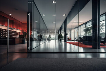 Modern office builidng. Contemporary corporate architecture. Front of commercial luxury building - 623141174