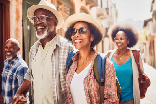 Black Grandparents On Holiday