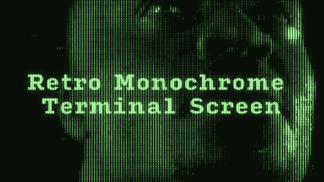 Retro Monochrome Terminal Screen
