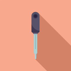 Test result dropper icon flat vector. Clinic sample. Corona rapid
