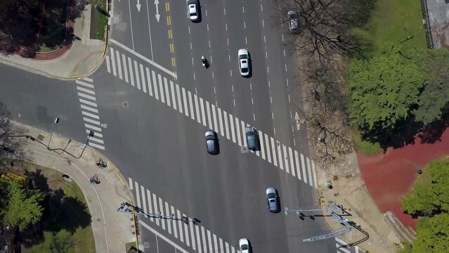 Vista a&eacute;rea de la Avenida del Libertador, Buenos Aires, Argentina
