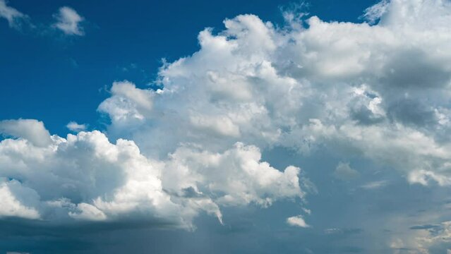 Blue sky white clouds, Landscape, Cumulus cloud cloudscape timelapse in Summer blue sky.at South Korea.