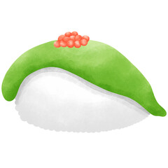 Sushi wiht salmon roe