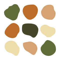 set of liquid abstract shape vector