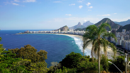 Panoramic view of Copacabana beach, Rio de Janeiro, Brazil