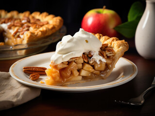 Apple Pie on a Plate, AI generated