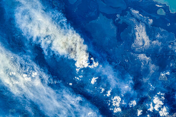 Wildfires in Mexico. Digital Enhancement. Elements by NASA