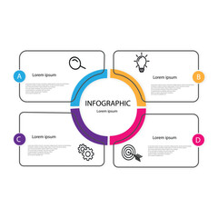 Vector Infographic label design template with icons and 4 options or steps. Can be used for process diagram, presentations, workflow layout, banner, flow chart, info graph.