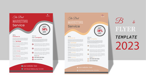 Business Flyer Layout with Yellow and Gray Accents02