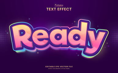 decorative colorful colorful neon rainbow editable text effect vector design