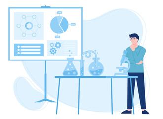 Laboratory concept flat illustration