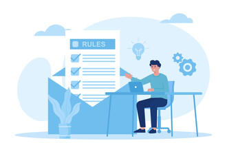 Send data via message concept flat illustration