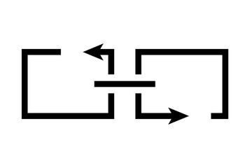 chain flat icon minimalist seo and web symbol art black sign artwork