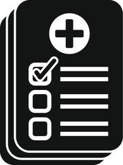 Test result paper icon simple vector. Scientist kit. Digital clinic