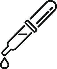 Blood dropper icon outline vector. Medical lab. Data science
