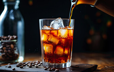 Delicious cold brew coffee illustration.