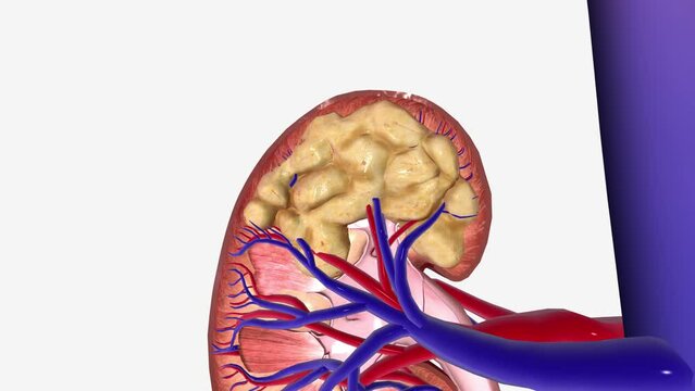 Kidney cancer Stage 3. The cancer has grown into surrounding tissues or a major vein nearby