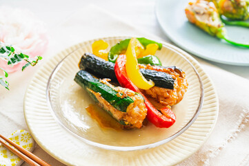 ズッキーニの挟み焼き