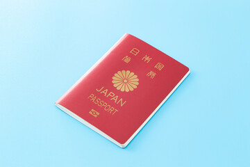 青背景に日本のパスポート