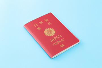 青背景に日本のパスポート