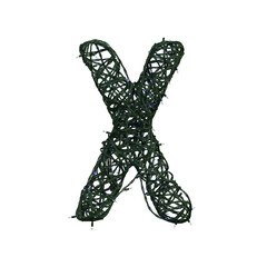 Christmas Lights 3D Alphabet or PNG Letters