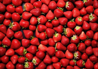 Professional photography of Pattern of Strawberries fruits. Gene