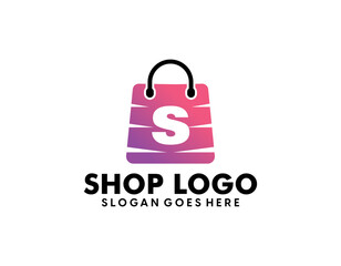 E commerce logo design vector. Online shop logo design idea