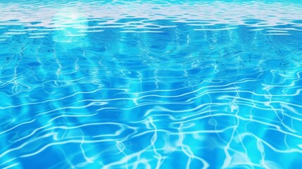 Obraz premium Vector blue summer water waves with reflections.Generative AI