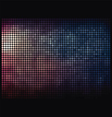 Pixel Art design - blurred mosaic pattern, dark background. Vector clipart