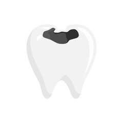 cavity tooth vector illustration. toothache icon sign symbol