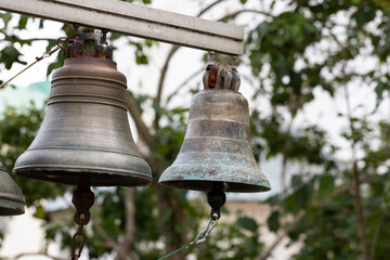 Obraz premium Bells of the church. Big ringing bells, bell chime